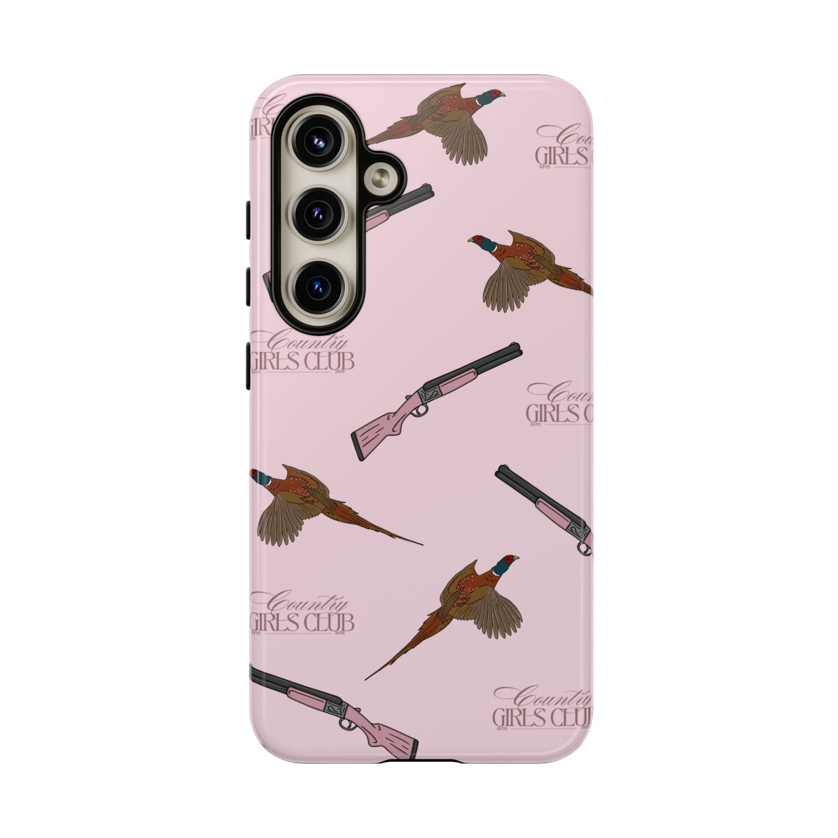 Pink 'Girls Pheasants & Shotguns' Case  | CGC x Country Cases