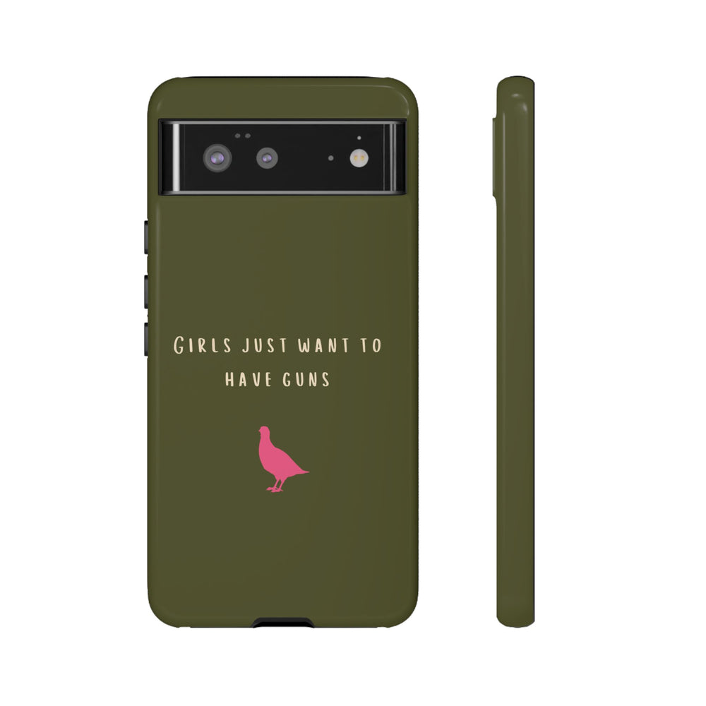 Green & Pink 'Girls Just Want To Have Guns' Case (Partridge)