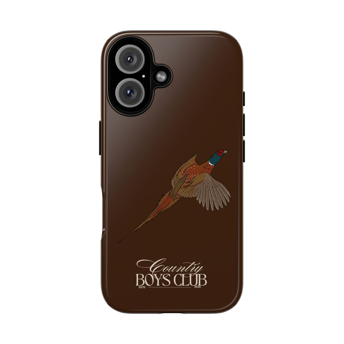 Chestnut Brown 'Country Boys Club Pheasant' Case  | CBC x Country Cases