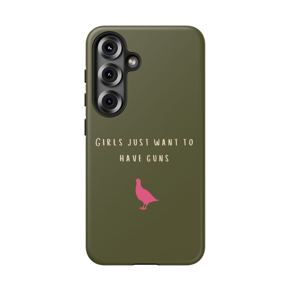 Green & Pink 'Girls Just Want To Have Guns' Case (Partridge)