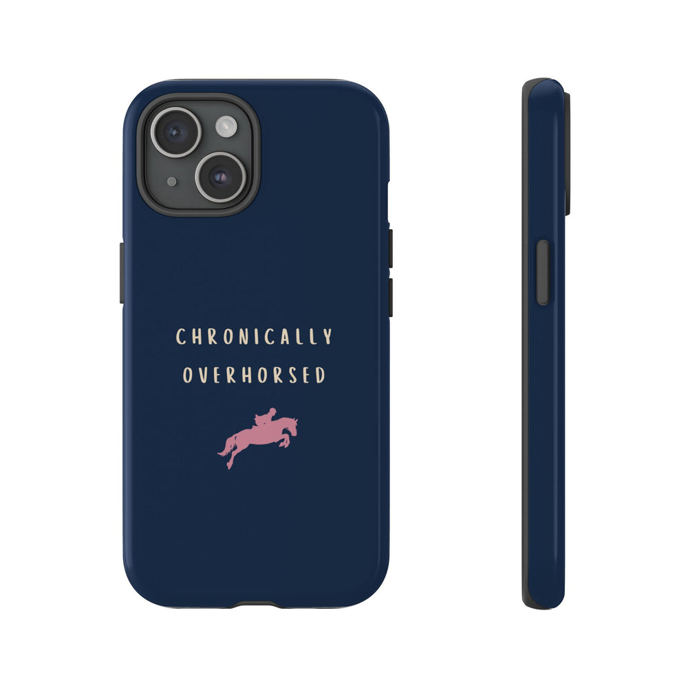 Navy & Pink "Chronically Overhorsed" Case