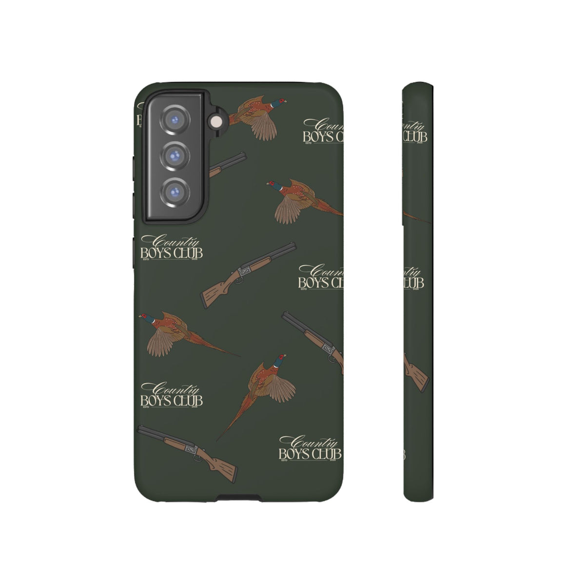 Field Green 'Boys Pheasants & Shotguns' Case  | CBC x Country Cases