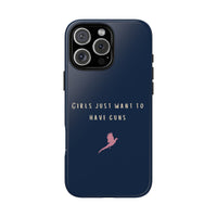 Navy & Pink 'Girls Just Want To Have Guns' Case (Pheasant)
