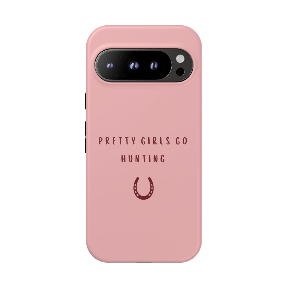 Pink & Burgundy 'Pretty Girls Go Hunting' (Horse Shoe)
