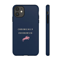 Navy & Pink "Chronically Overhorsed" Case