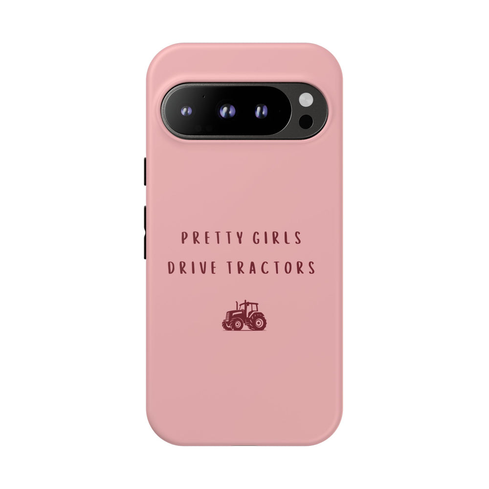 Pink & Burgundy 'Pretty Girls Drive Tractors' Case