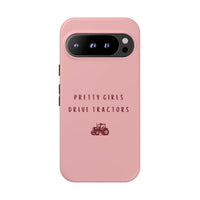 Pink & Burgundy 'Pretty Girls Drive Tractors' Case