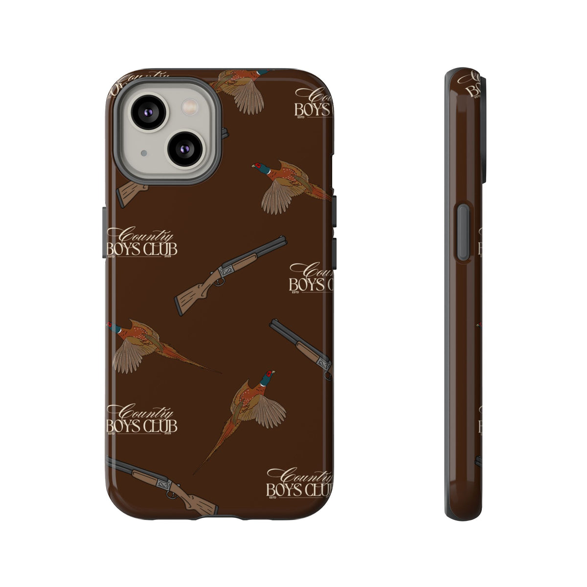 Chestnut Brown 'Boys Pheasants & Shotguns' Case  | CBC x Country Cases