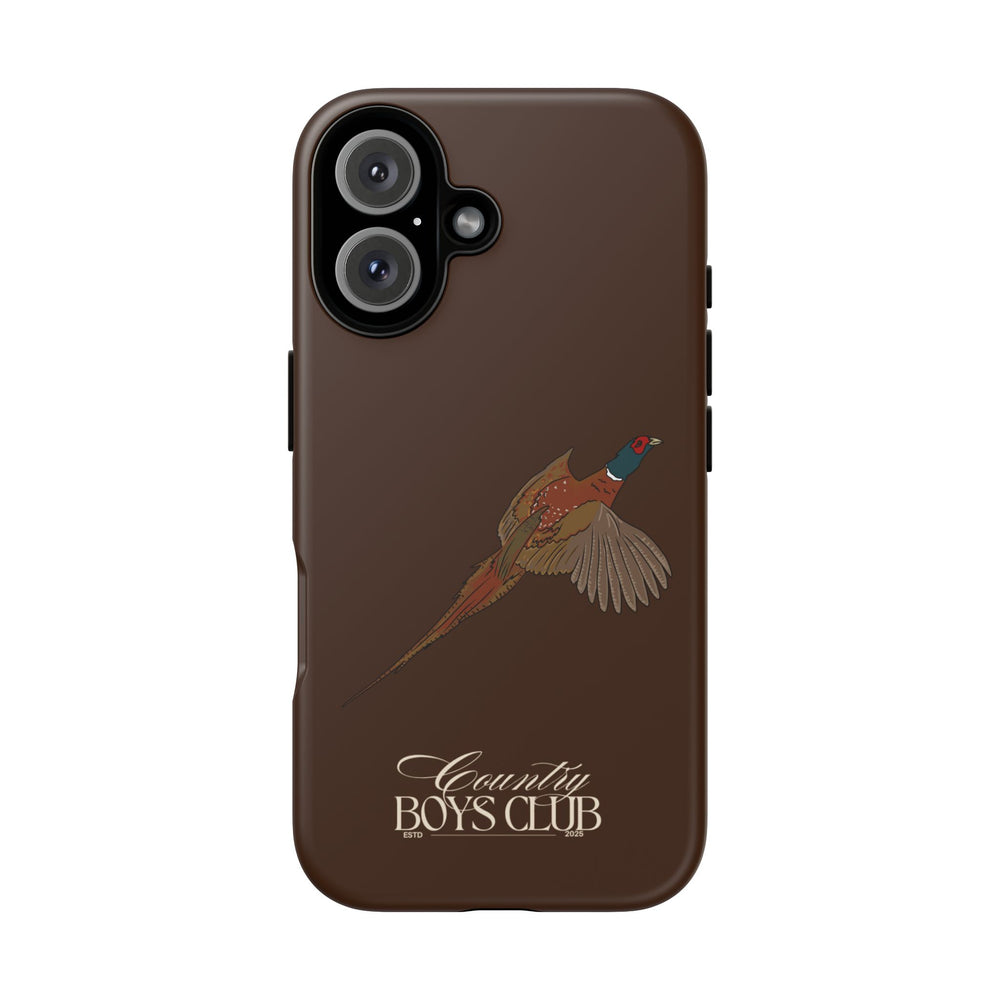 Chestnut Brown 'Country Boys Club Pheasant' Case  | CBC x Country Cases