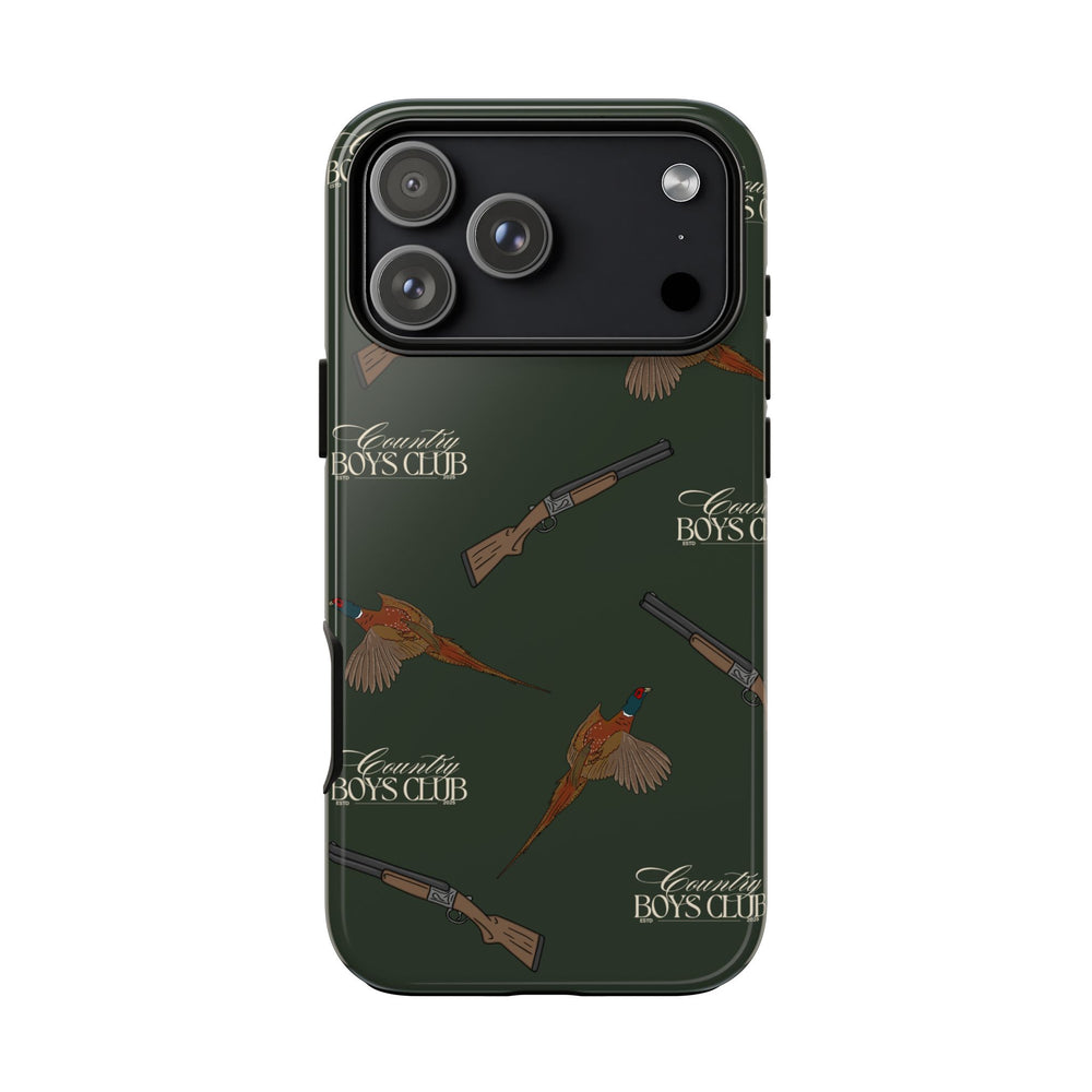Field Green 'Boys Pheasants & Shotguns' Case  | CBC x Country Cases