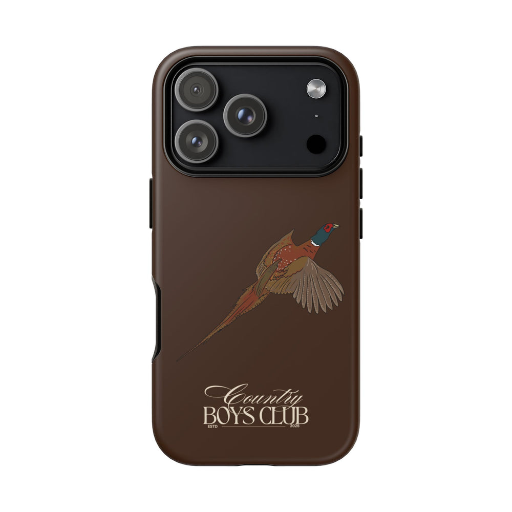 Chestnut Brown 'Country Boys Club Pheasant' Case  | CBC x Country Cases