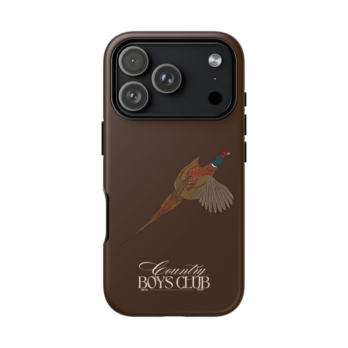 Chestnut Brown 'Country Boys Club Pheasant' Case  | CBC x Country Cases