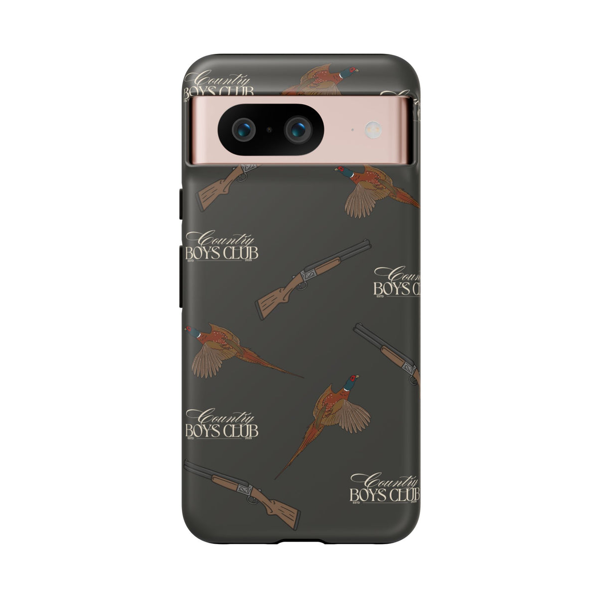 Charcoal 'Boys Pheasants & Shotguns' Case  | CBC x Country Cases