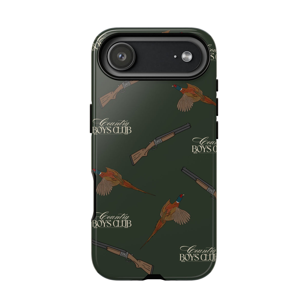 Field Green 'Boys Pheasants & Shotguns' Case  | CBC x Country Cases