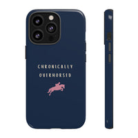 Navy & Pink "Chronically Overhorsed" Case