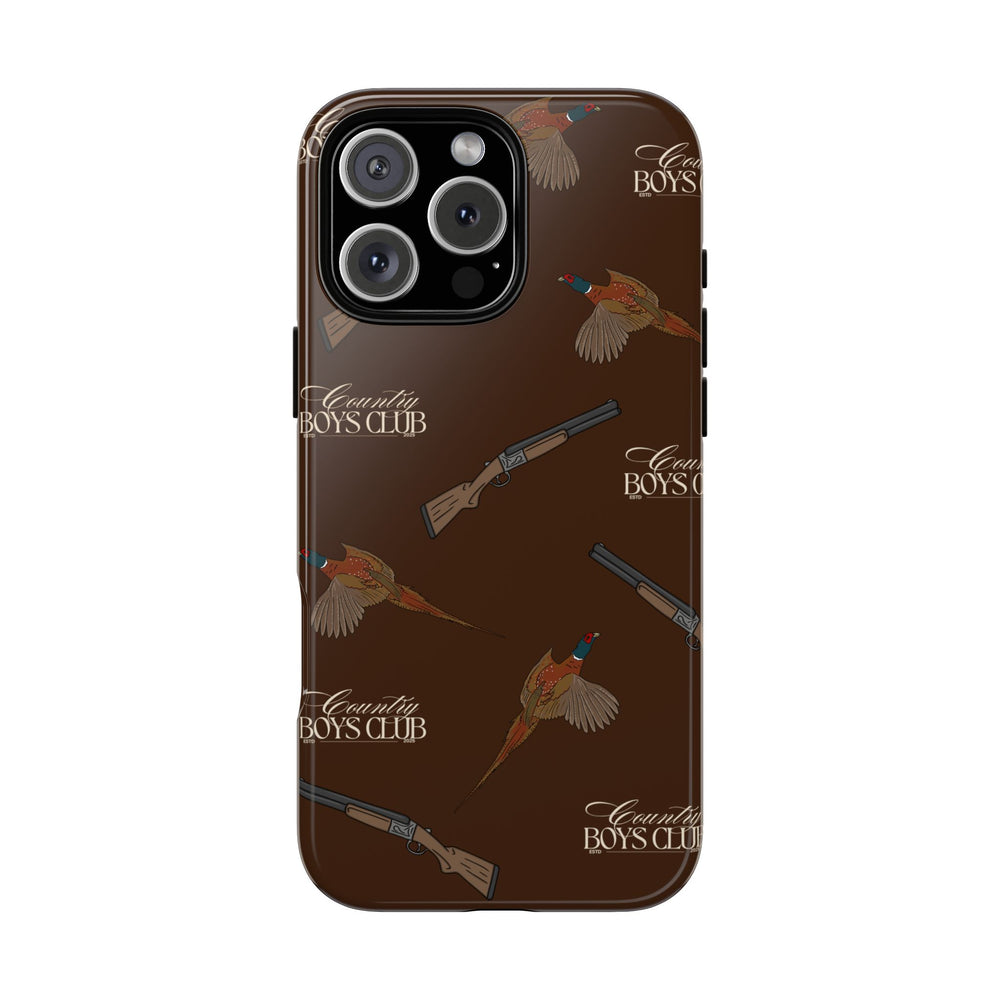Chestnut Brown 'Boys Pheasants & Shotguns' Case  | CBC x Country Cases