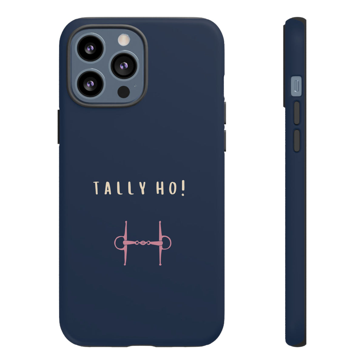 Navy & Pink 'Tally Ho!' (Snaffle)