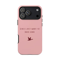 Pink & Burgundy 'Girls Just Want To Have Guns' Case (Mallard)