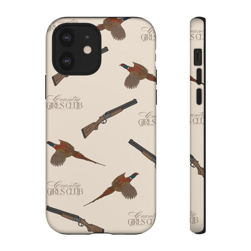 Beige 'Girls Pheasants & Shotguns' Case  | CGC x Country Cases