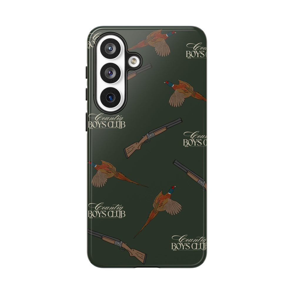 Field Green 'Boys Pheasants & Shotguns' Case  | CBC x Country Cases