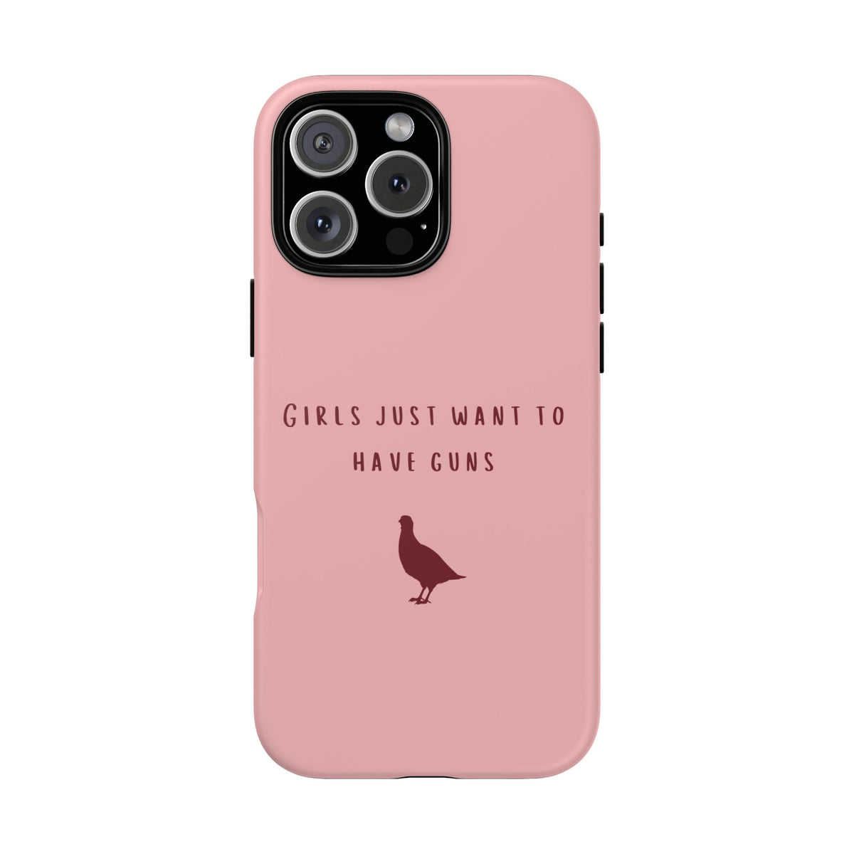 Pink & Burgundy 'Girls Just Want To Have Guns' Case (Partridge)