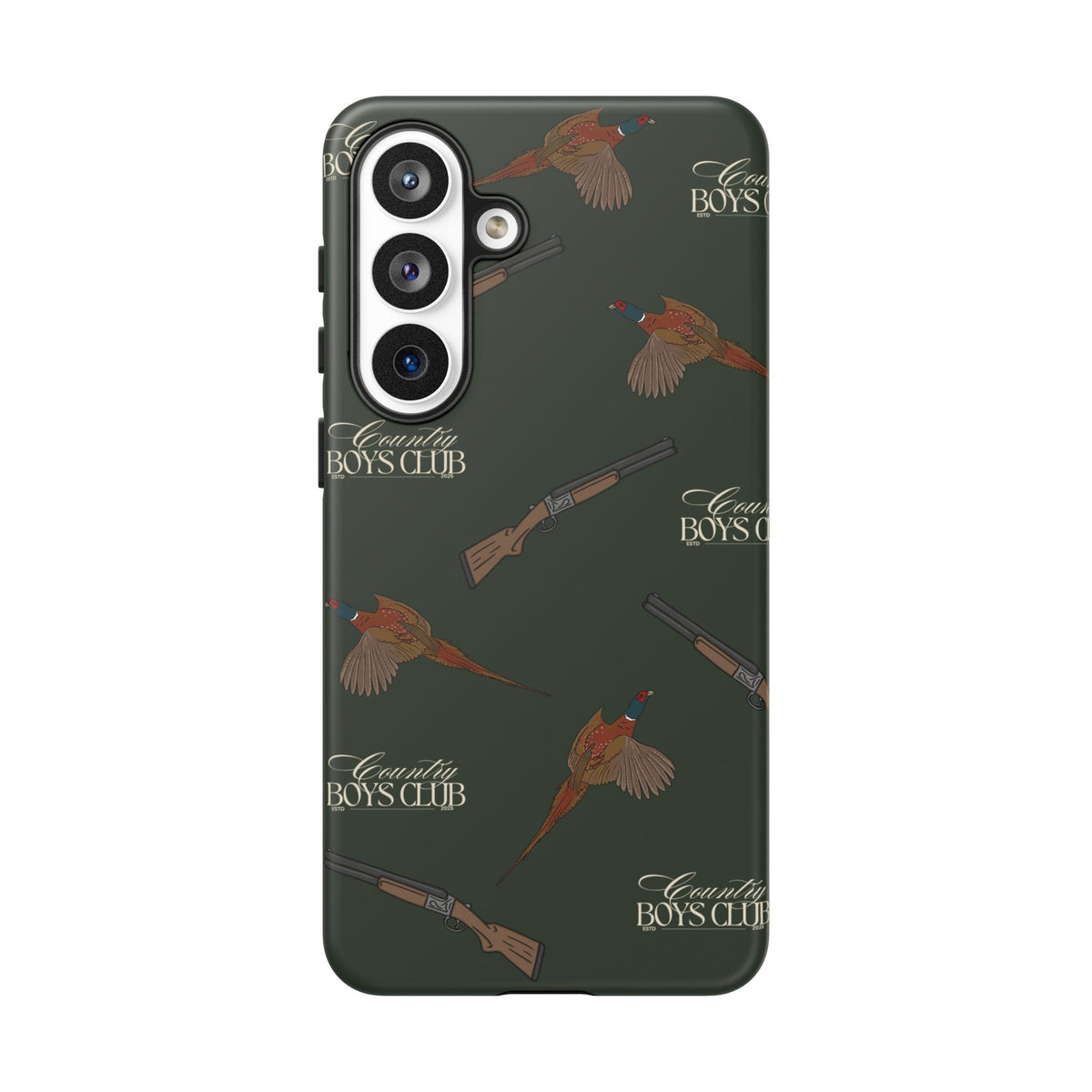 Field Green 'Boys Pheasants & Shotguns' Case  | CBC x Country Cases