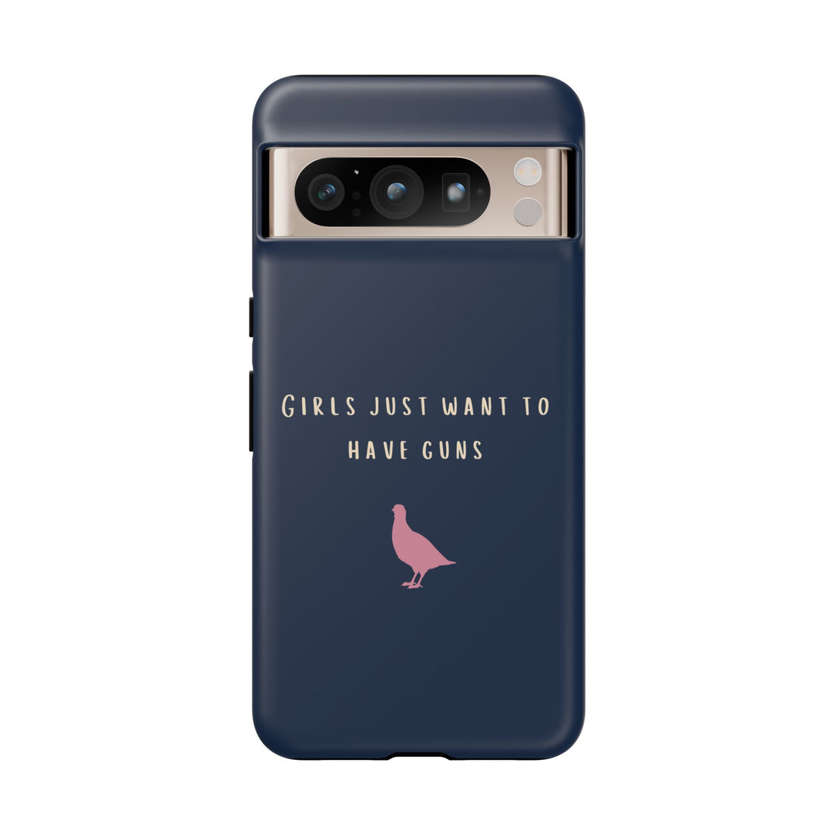Navy & Pink 'Girls Just Want To Have Guns' Case (Partridge)
