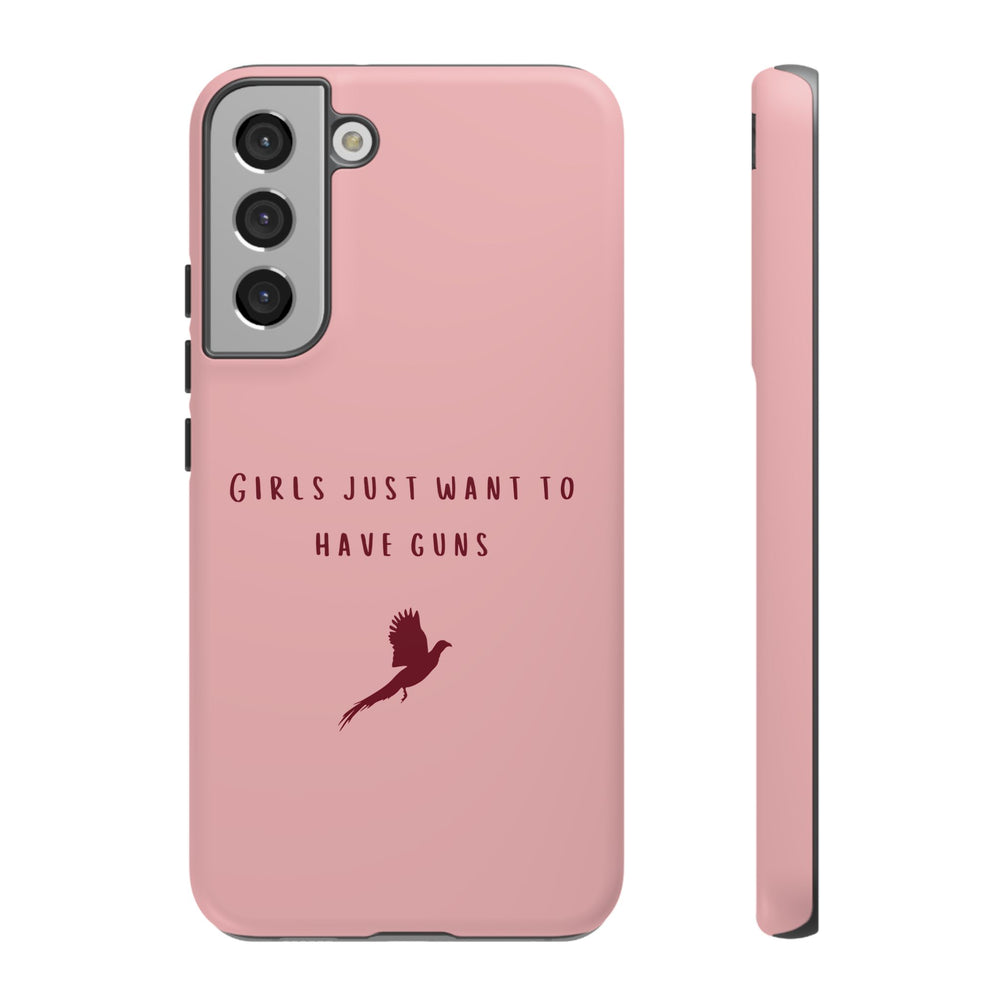 Pink & Burgundy 'Girls Just Want To Have Guns' Case (Pheasant)
