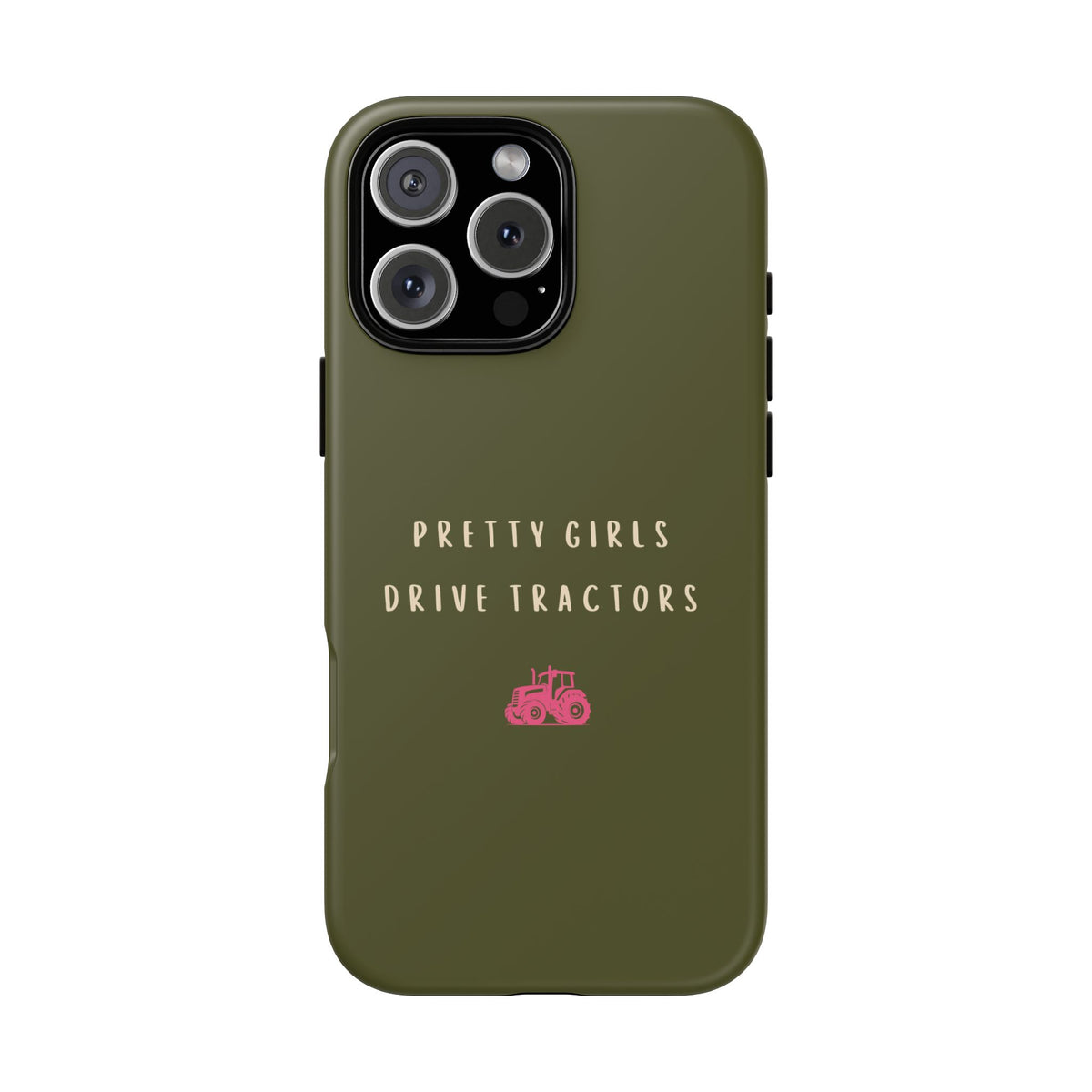 Green & Pink 'Pretty Girls Drive Tractors' Case