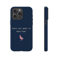 Navy & Pink 'Girls Just Want To Have Guns' Case (Partridge)