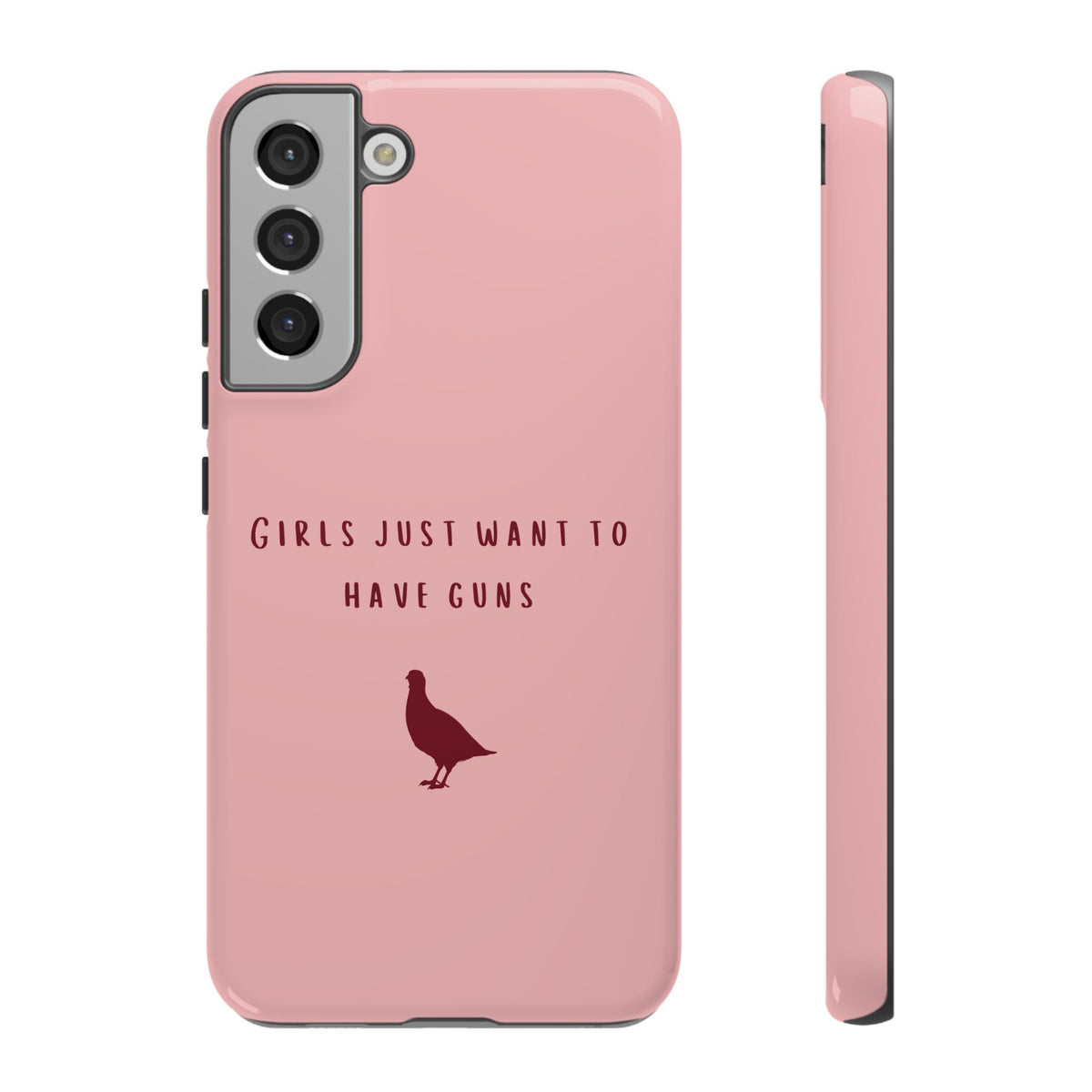 Pink & Burgundy 'Girls Just Want To Have Guns' Case (Partridge)
