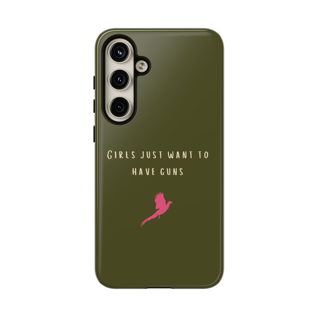 Green & Pink 'Girls Just Want To Have Guns' Case (Pheasant)