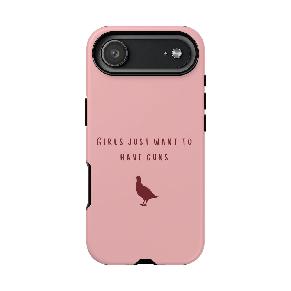 Pink & Burgundy 'Girls Just Want To Have Guns' Case (Partridge)