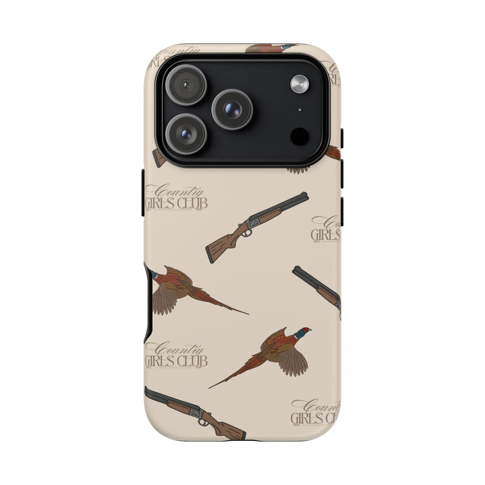 Beige 'Girls Pheasants & Shotguns' Case  | CGC x Country Cases