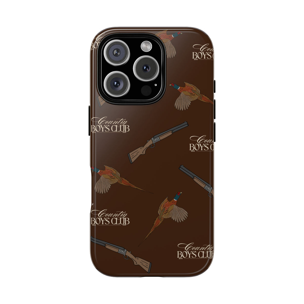 Chestnut Brown 'Boys Pheasants & Shotguns' Case  | CBC x Country Cases