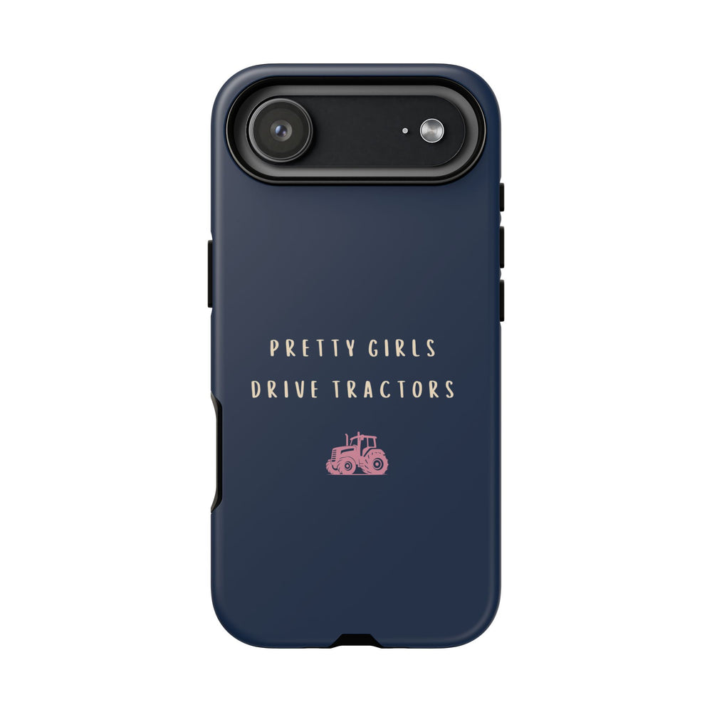 Navy & Pink 'Pretty Girls Drive Tractors' Case