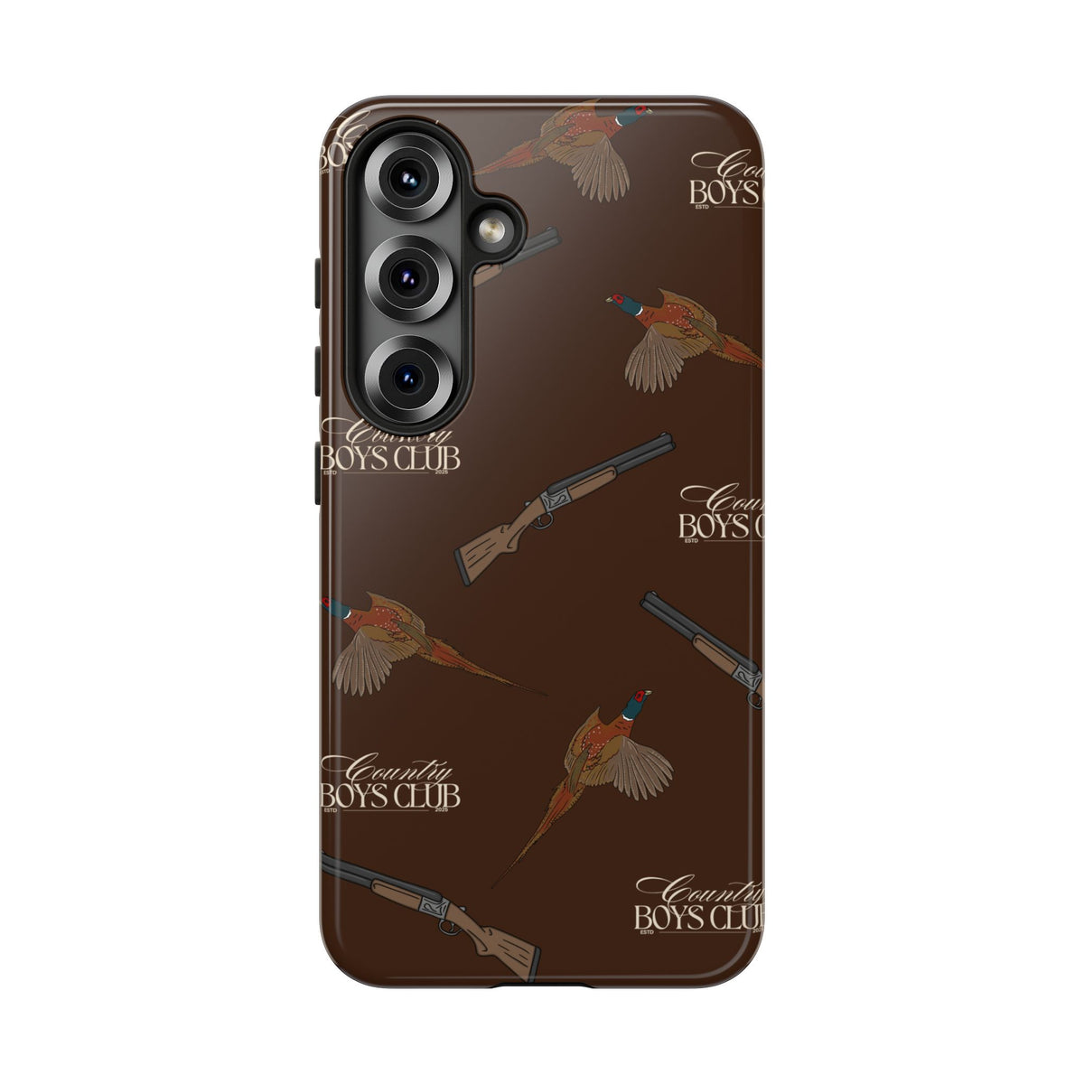 Chestnut Brown 'Boys Pheasants & Shotguns' Case  | CBC x Country Cases