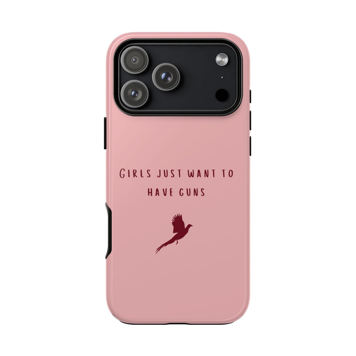 Pink & Burgundy 'Girls Just Want To Have Guns' Case (Pheasant)