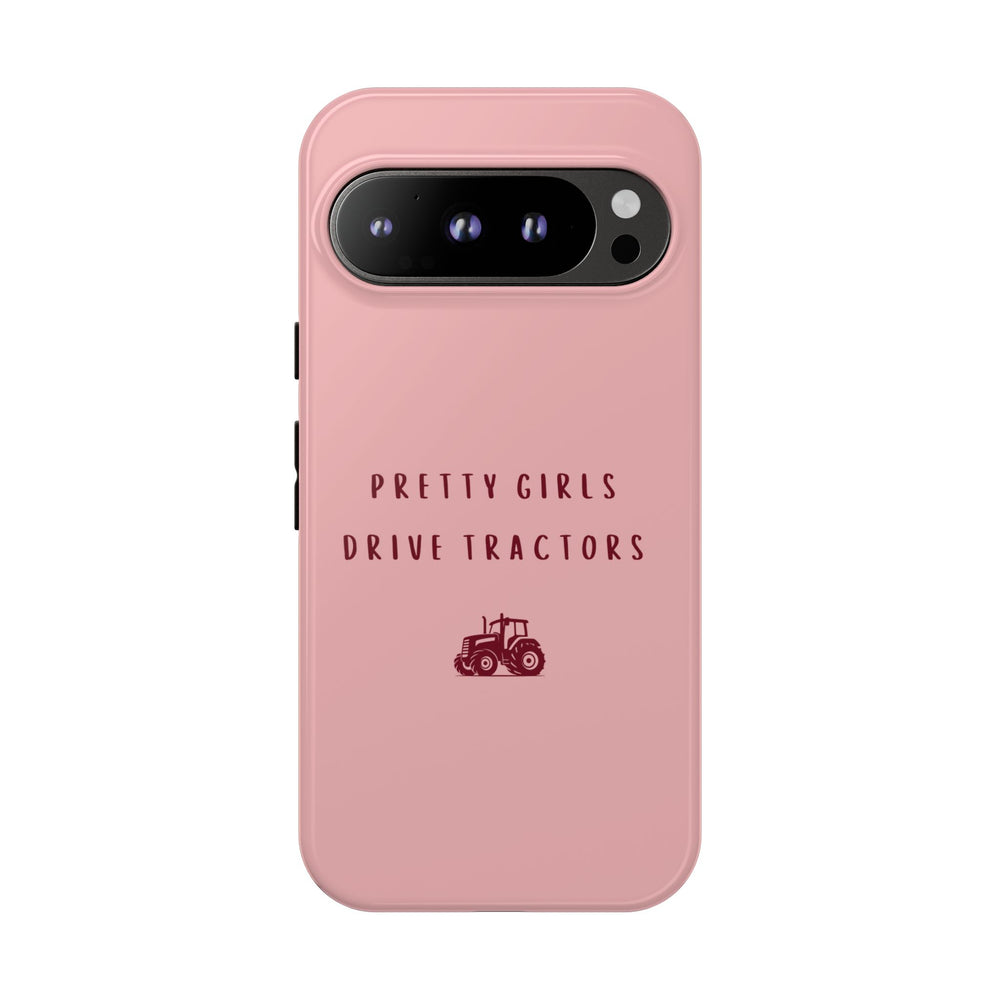 Pink & Burgundy 'Pretty Girls Drive Tractors' Case