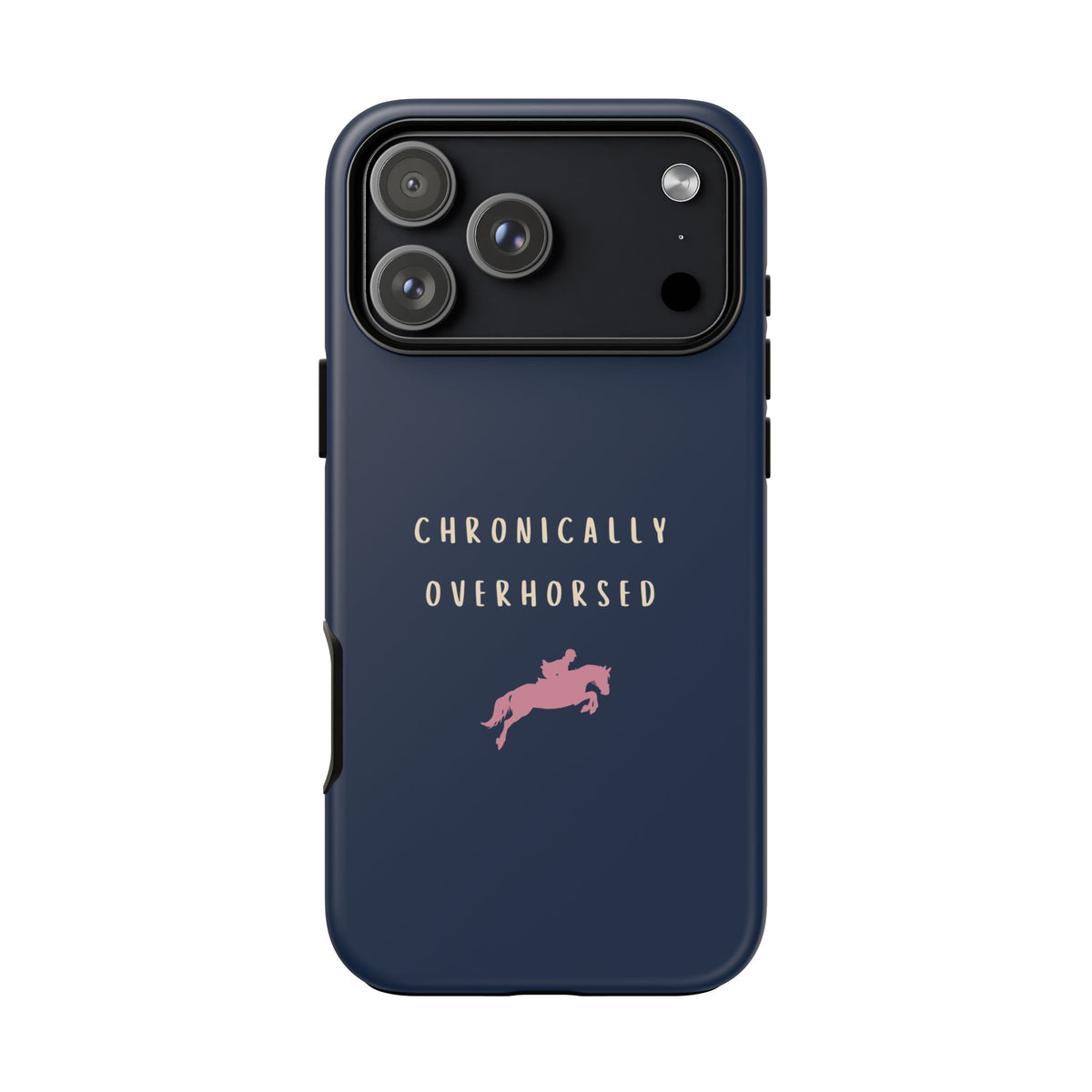Navy & Pink "Chronically Overhorsed" Case