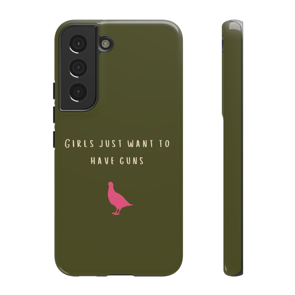Green & Pink 'Girls Just Want To Have Guns' Case (Partridge)