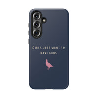Navy & Pink 'Girls Just Want To Have Guns' Case (Partridge)