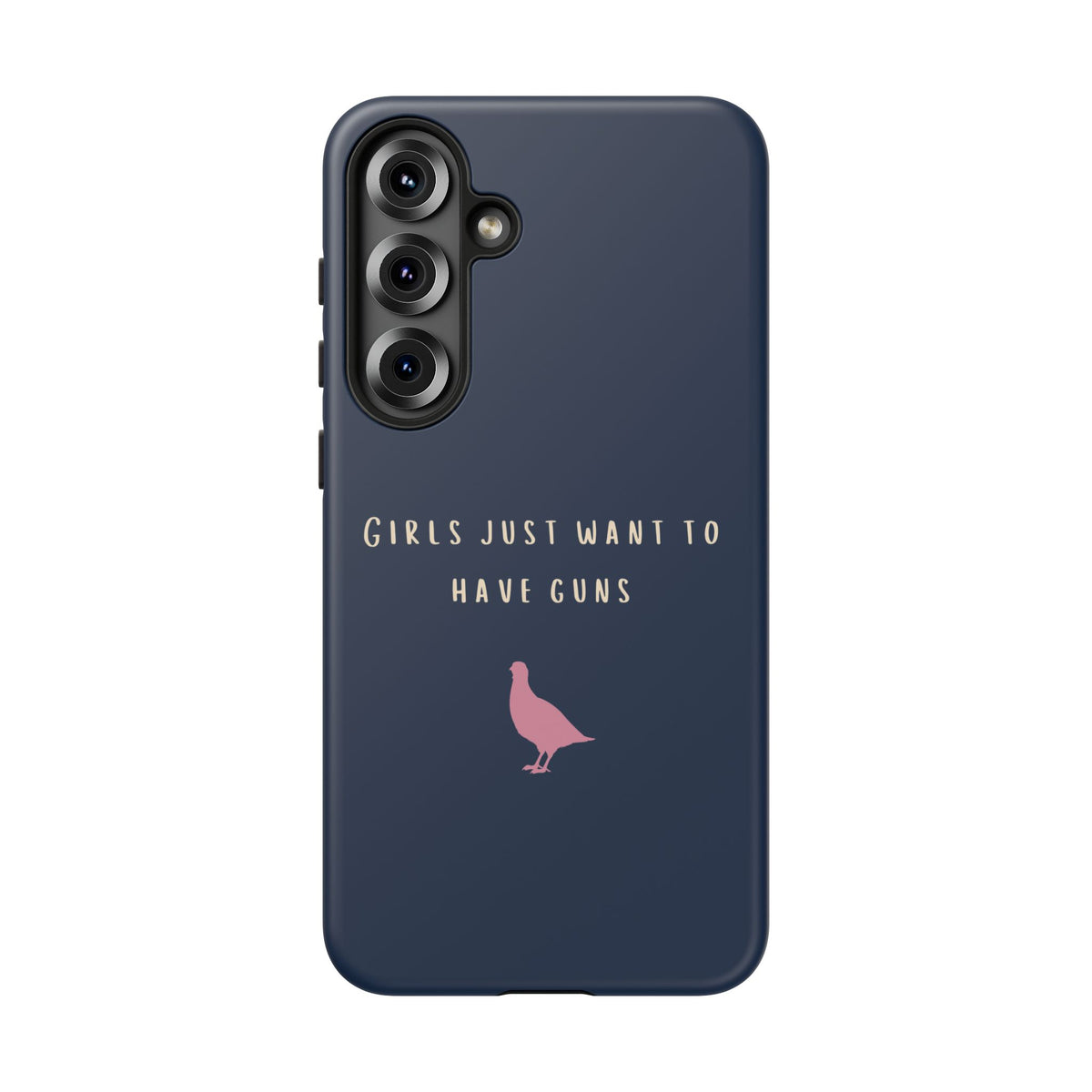 Navy & Pink 'Girls Just Want To Have Guns' Case (Partridge)