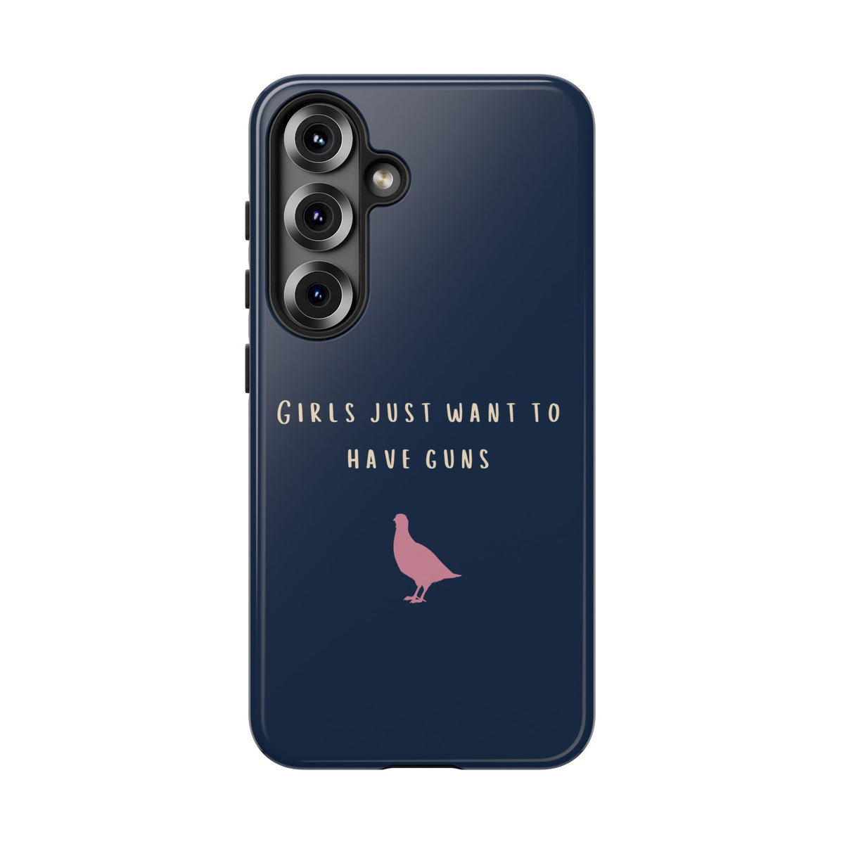 Navy & Pink 'Girls Just Want To Have Guns' Case (Partridge)