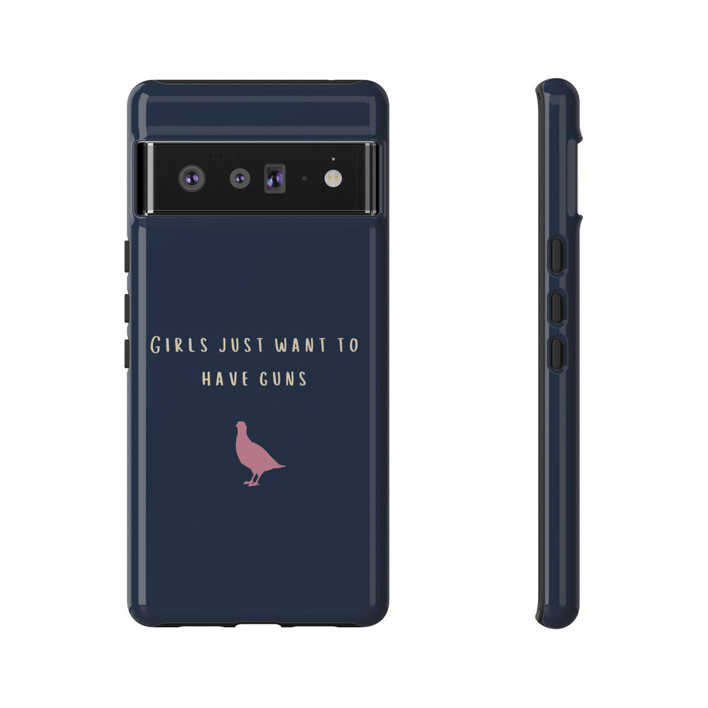 Navy & Pink 'Girls Just Want To Have Guns' Case (Partridge)