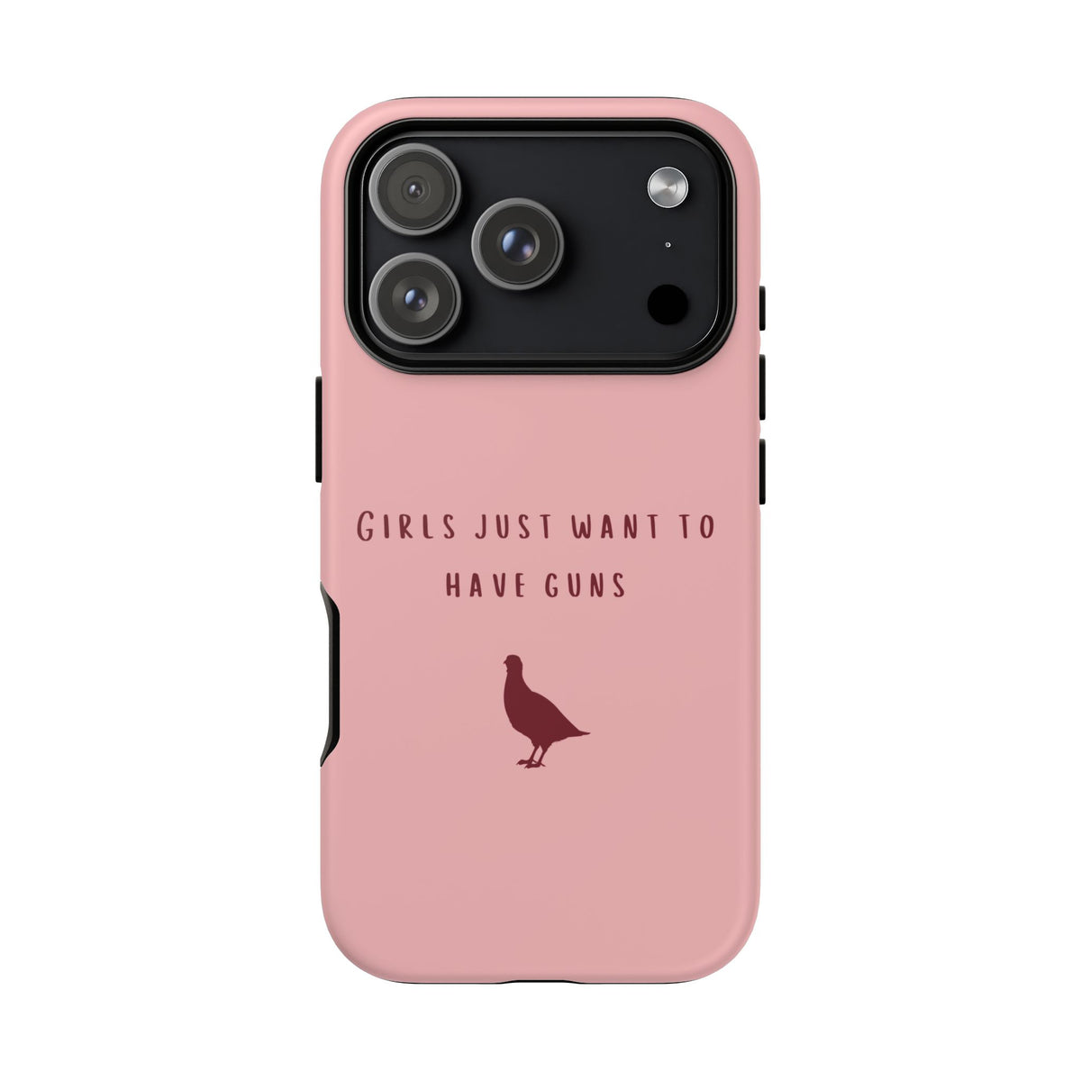 Pink & Burgundy 'Girls Just Want To Have Guns' Case (Partridge)