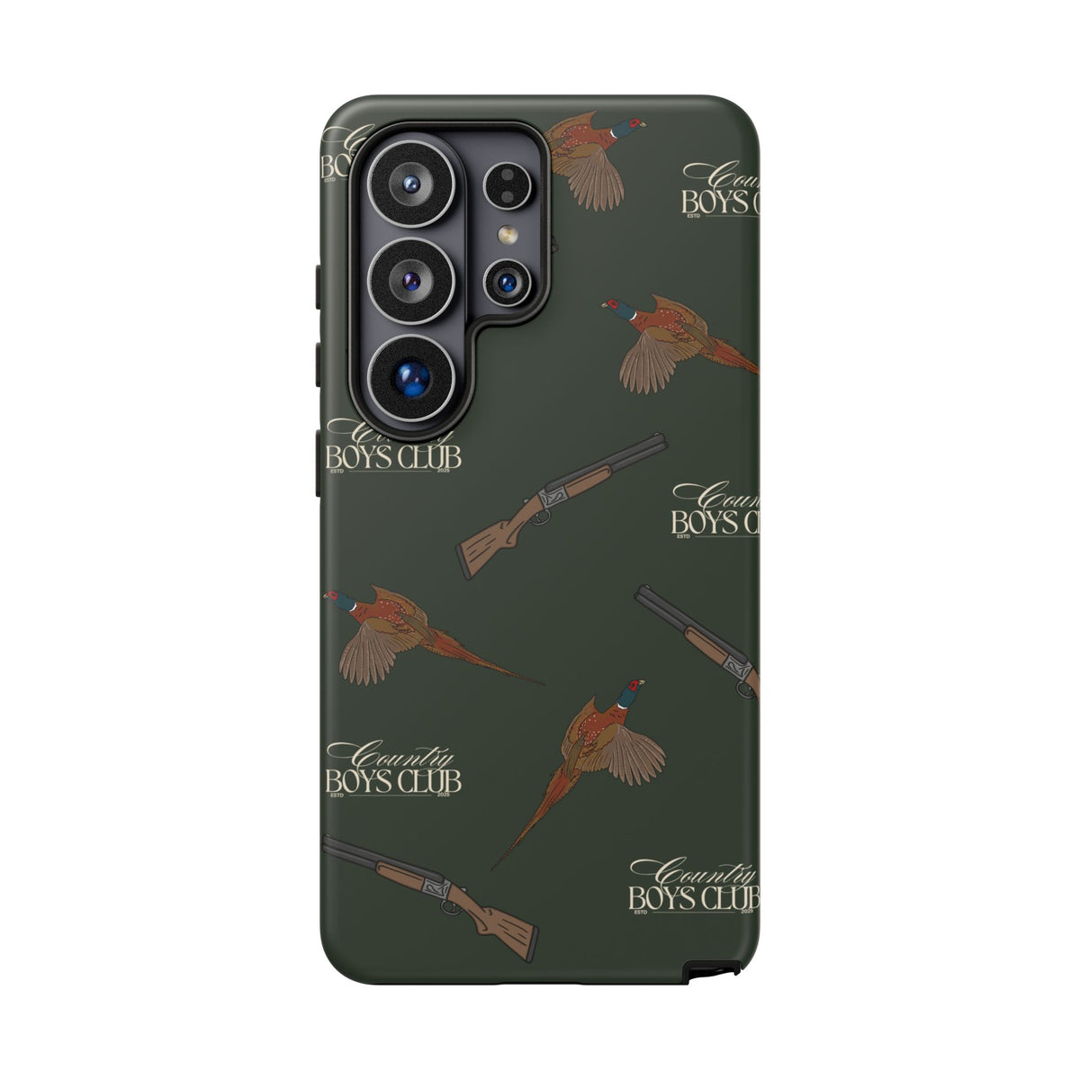 Field Green 'Boys Pheasants & Shotguns' Case  | CBC x Country Cases