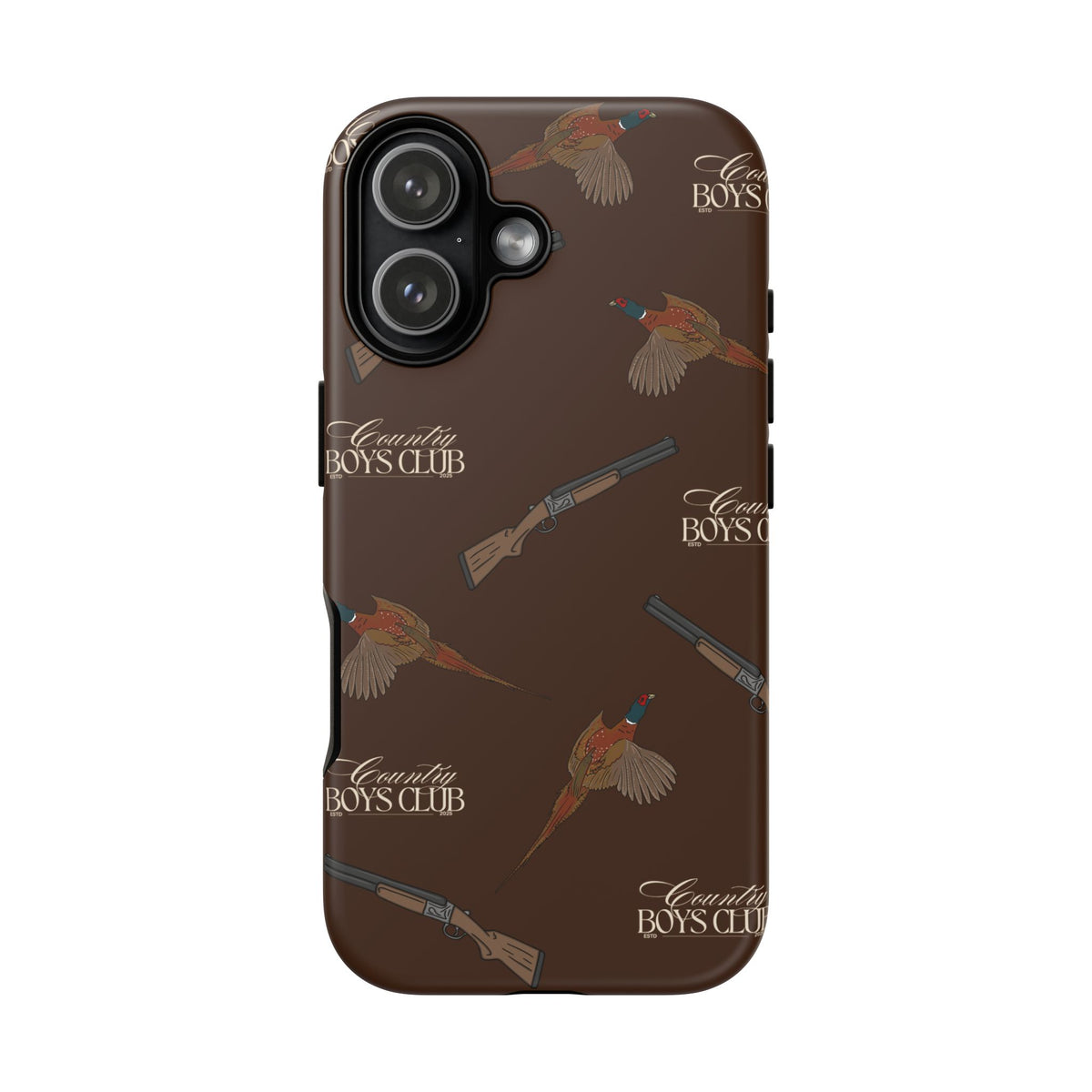 Chestnut Brown 'Boys Pheasants & Shotguns' Case  | CBC x Country Cases