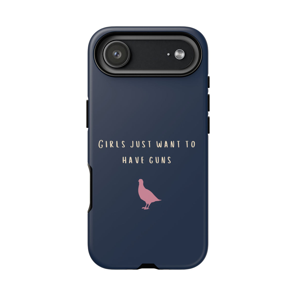 Navy & Pink 'Girls Just Want To Have Guns' Case (Partridge)