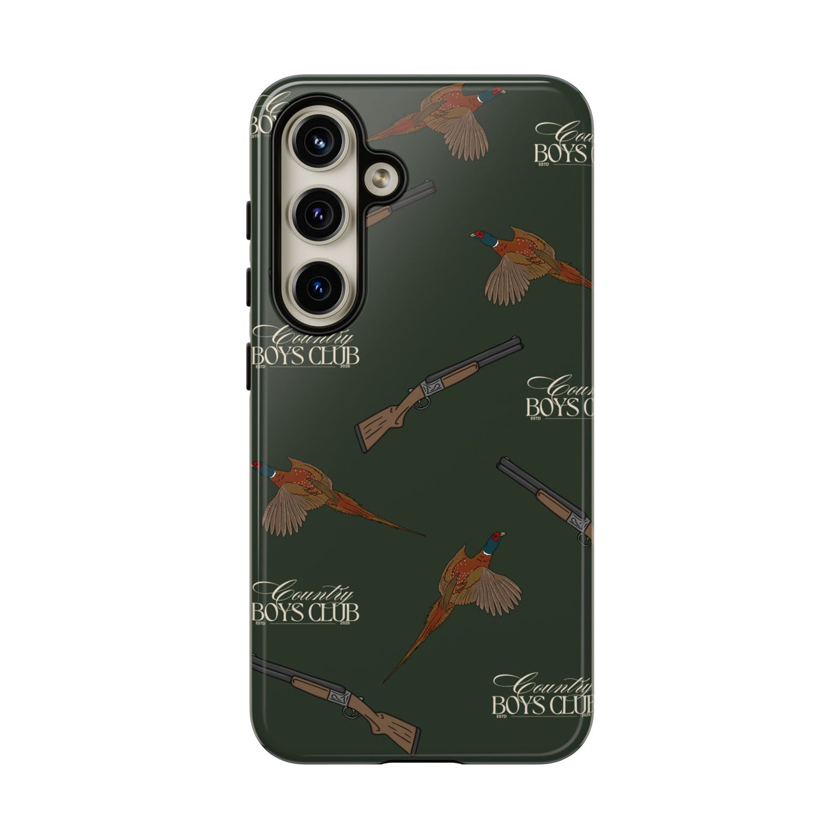 Field Green 'Boys Pheasants & Shotguns' Case  | CBC x Country Cases
